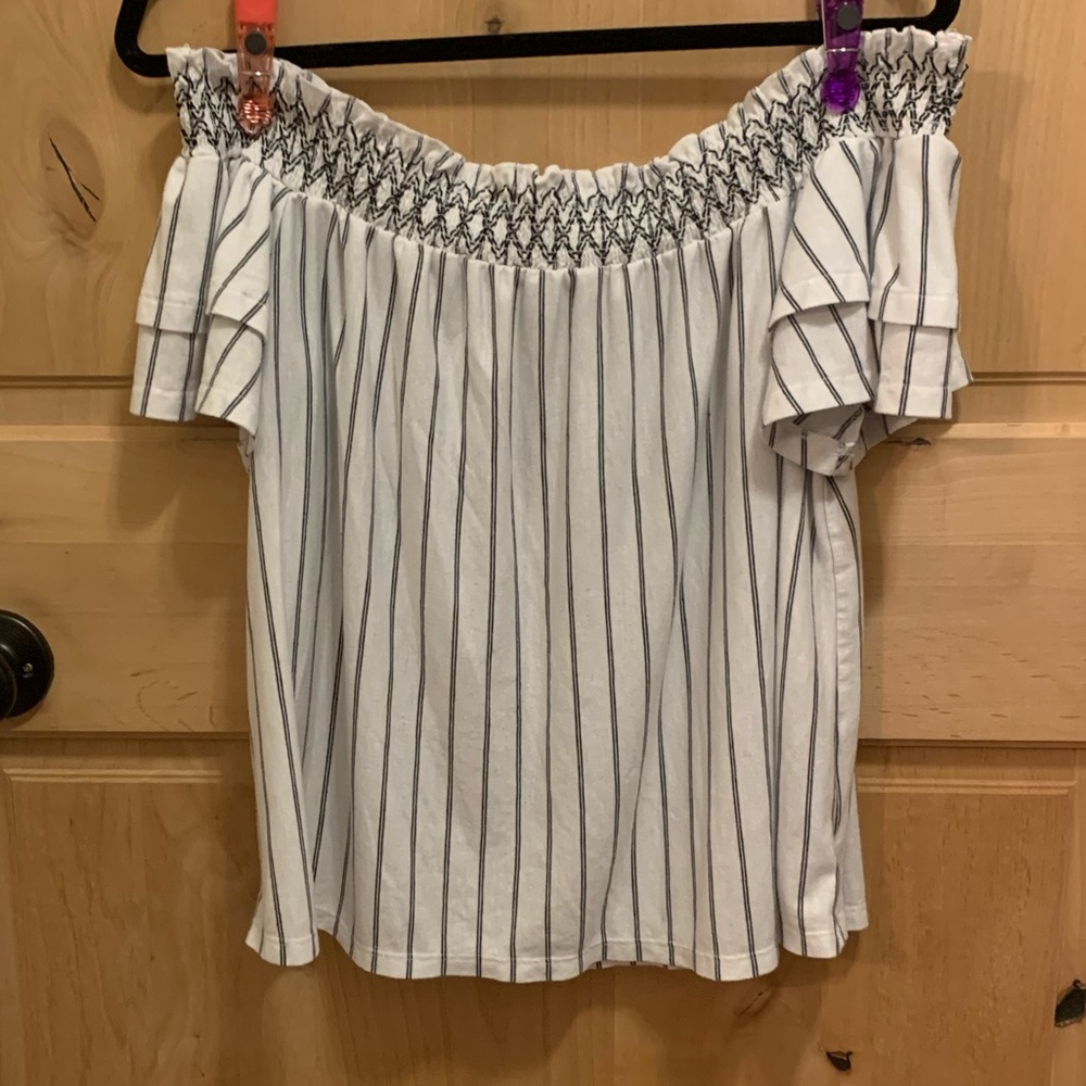 American Eagle off shoulder striped top